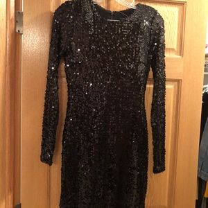 sparkly long sleeve dress